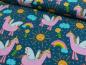 Preview: French Terry Cute Unicorn